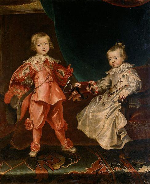 Frans Luycx Portrait of Ferdinand IV with his sister Maria Anna Sweden oil painting art